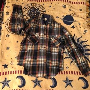 Vintage 70s Montgomery Ward flannel 100% wool